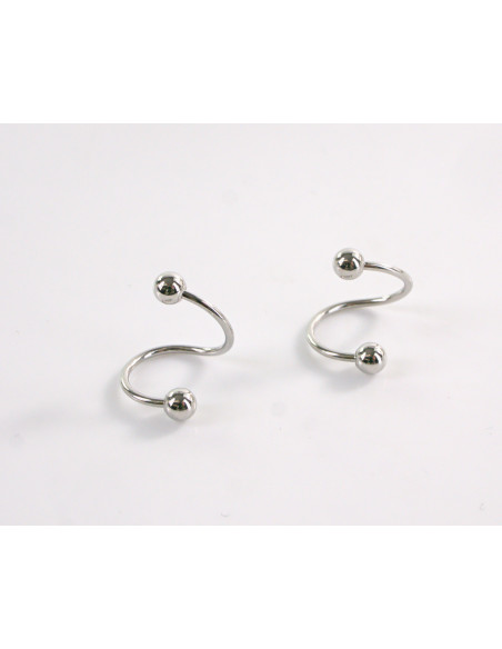 Kolczyki SREBRNA  NAUSZNICA STAL CHIRURGICZNA LOLITA AKCESORIA  2 SZTUKI