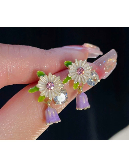 Kolczyki KWIAT KWIATY nie uczulające Lolita Accessories srebrny sztyft 925