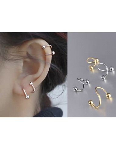 Kolczyki ZŁOTA  NAUSZNICA STAL CHIRURGICZNA...