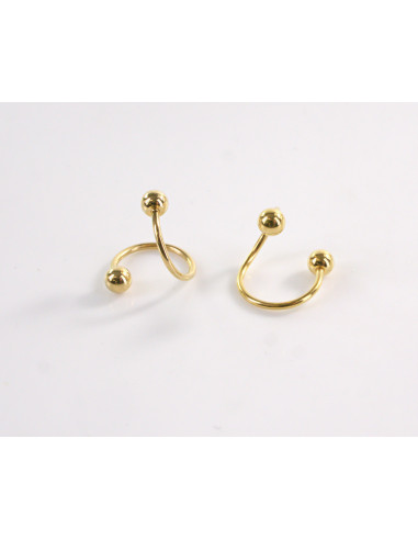 Kolczyki ZŁOTA  NAUSZNICA STAL CHIRURGICZNA...