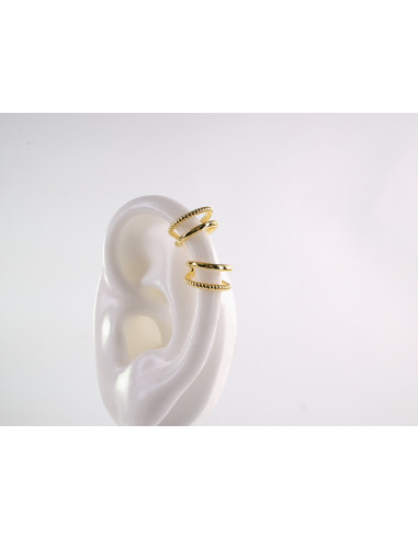 FAKE KOLCZYK  ZŁOTA  NAUSZNICA STAL...