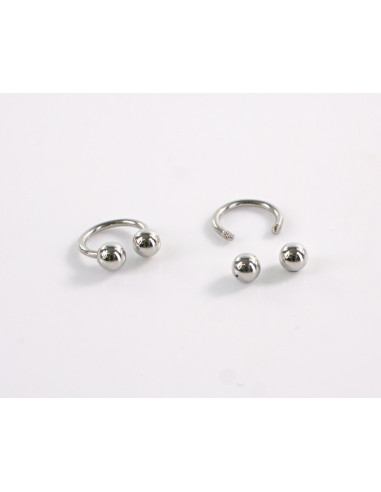 Kolczyki NOS WARGA SREBREN STAL CHIRURGICZNA...