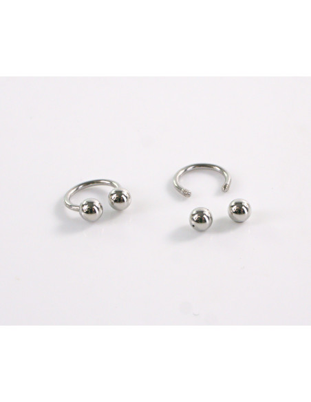 Kolczyki NOS WARGA SREBREN STAL CHIRURGICZNA LOLITA AKCESORIA 0,6 CM 2 SZT.