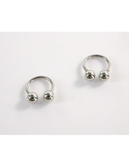 Kolczyki NOS WARGA SREBREN STAL CHIRURGICZNA LOLITA AKCESORIA 0,6 CM 2 SZT.