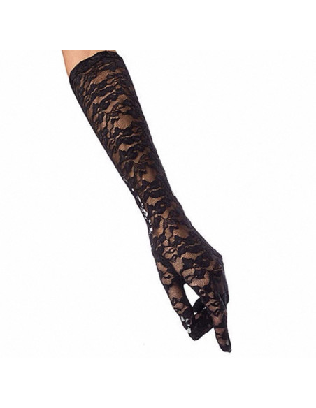 RĘKAWICZKI  DŁUGIE KORONKA  WIECZOROWE LOLITA AKCESORIA