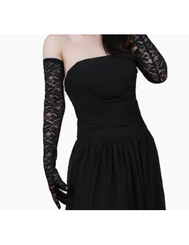 RĘKAWICZKI  DŁUGIE KORONKA  WIECZOROWE LOLITA...