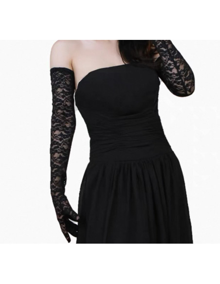 RĘKAWICZKI  DŁUGIE KORONKA  WIECZOROWE LOLITA AKCESORIA