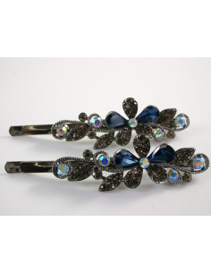 Wsuwka do włosów z KWIATKI z kryształkami 2 szt. Lolita...