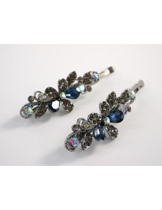 Wsuwka do włosów z KWIATKI z kryształkami 2 szt. Lolita... 2