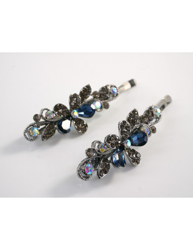 Wsuwka do włosów z KWIATKI z kryształkami 2...