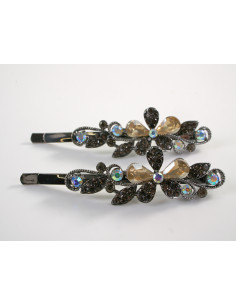 Wsuwka do włosów z KWIATK  z kryształkami 2 szt. Lolita...