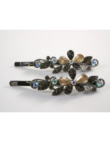 Wsuwka do włosów z KWIATK  z kryształkami 2...