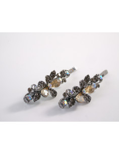 Wsuwka do włosów z KWIATK  z kryształkami 2 szt. Lolita... 2