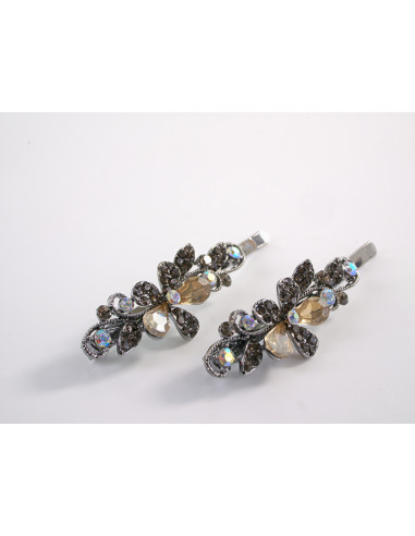 Wsuwka do włosów z KWIATK  z kryształkami 2...