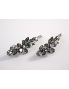 Wsuwka do włosów z KWIATKI z kryształkami 2 szt. Lolita... 2