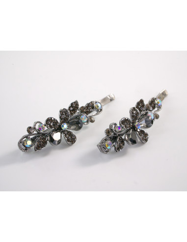 Wsuwka do włosów z KWIATKI z kryształkami 2...