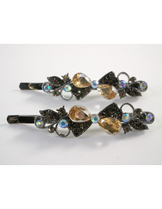 Wsuwka do włosów KOKARDKI z kryształkami 2 szt. Lolita... 2