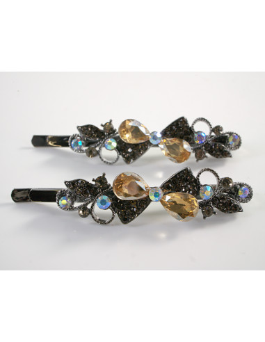 Wsuwka do włosów KOKARDKI z kryształkami 2 szt....