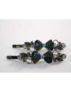 Wsuwka do włosów KOKARDKI z kryształkami 2 szt. Lolita...