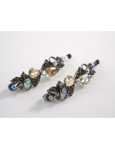 Wsuwka do włosów KOKARDKI z kryształkami 2 szt....