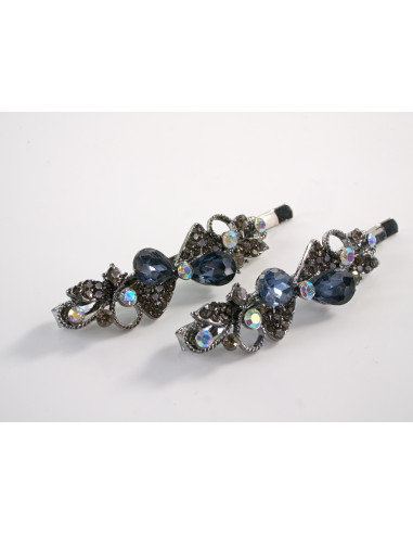 Wsuwka do włosów KOKARDKI z kryształkami 2 szt....