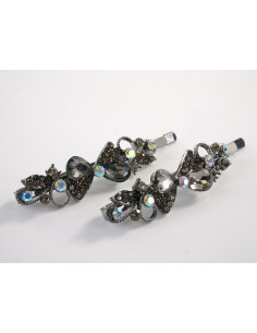 Wsuwka do włosów KOKARDKI z kryształkami 2 szt. Lolita... 2