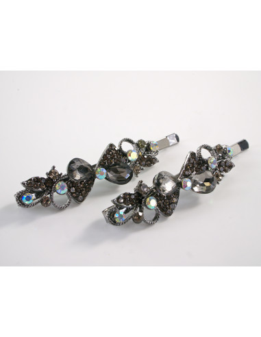 Wsuwka do włosów KOKARDKI z kryształkami 2 szt....