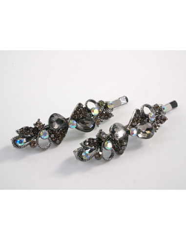 Wsuwka do włosów KOKARDKI z kryształkami 2 szt....