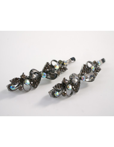 Wsuwka do włosów KOKARDKI z kryształkami 2 szt....