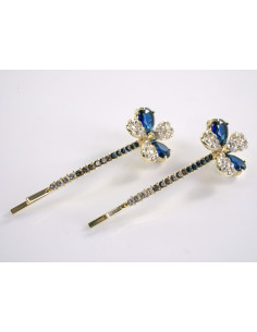 Wsuwka do włosów z KWIATKI z kryształkami 2 szt. Lolita... 2