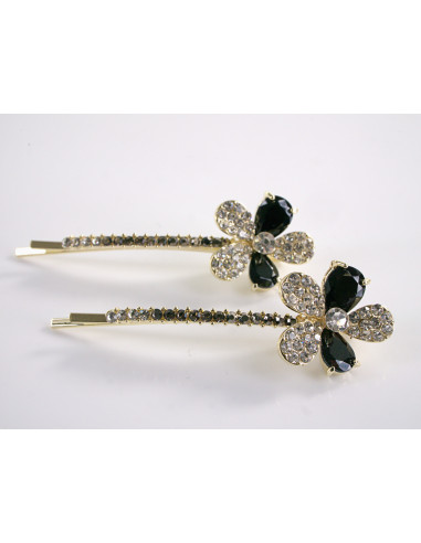 Wsuwka do włosów KWIATKI z kryształkami 2 szt....