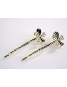 Wsuwka do włosów KWIATKI z kryształkami 2 szt. Lolita... 2