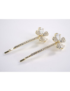 Wsuwka do włosów KWIATKI z kryształkami 2 szt. Lolita... 2