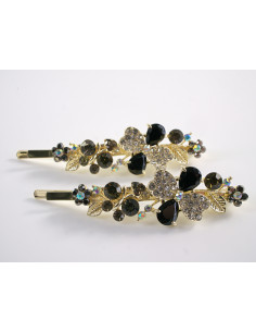 Wsuwka do włosów KWIATKI MOTYLKI  CYRKONIE 2 szt. Lolita...