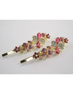 Wsuwka do włosów KWIATKI MOTYLKI  CYRKONIE 2 szt. Lolita... 2