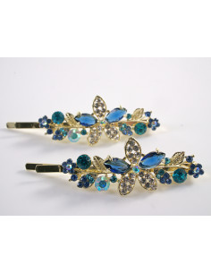 Wsuwka do włosów KWIATKI CYRKONIE 2 szt. Lolita Akcesoria...