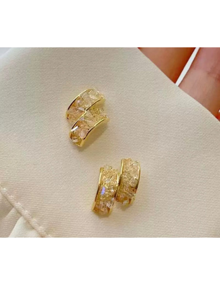 Kolczyki KRYSZTAŁEK nie uczulające Lolita Accessories srebrny sztyft 925