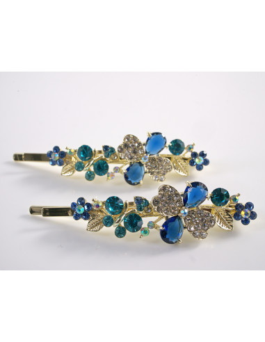 Wsuwka do włosów KWIATKI MOTYLE CYRKONIE 2 szt....