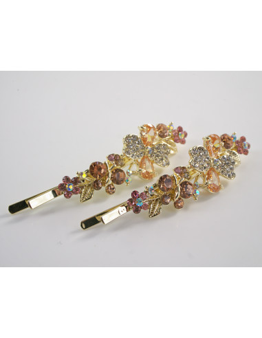 Wsuwka do włosów KWIATKI MOTYLE CYRKONIE 2 szt....