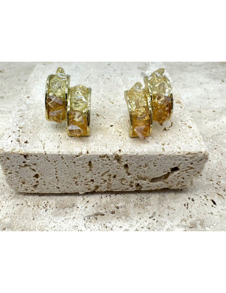 Kolczyki KRYSZTAŁEK nie uczulające Lolita Accessories srebrny sztyft 925