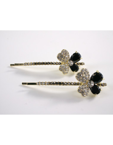 Wsuwka do włosów KWIATKI z kryształkami 2 szt....
