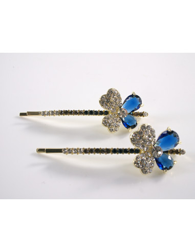 Wsuwka do włosów KWIATKI z kryształkami 2 szt....