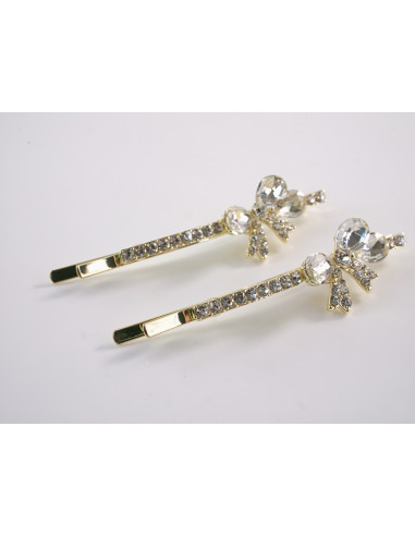 Wsuwka do włosów KOKARDKA z kryształkami 2 szt....