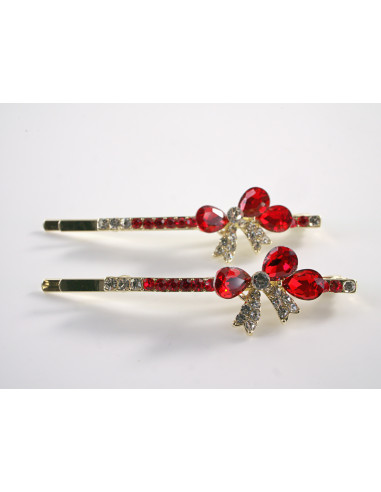 Wsuwka do włosów KOKARDKA z kryształkami 2 szt....