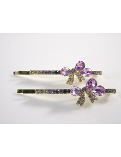 Wsuwka do włosów KOKARDKA z kryształkami 2 szt. Lolita...