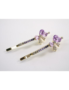 Wsuwka do włosów KOKARDKA z kryształkami 2 szt. Lolita... 2