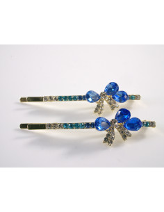 Wsuwka do włosów KOKARDKA z kryształkami 2 szt. Lolita...