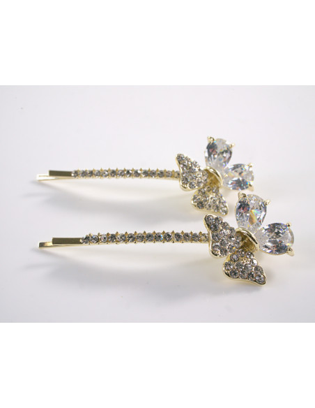 Wsuwka do włosów KWIATKI z kryształkami 2 szt. Lolita Akcesoria CRYSTAL