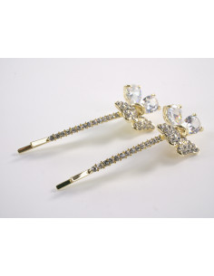 Wsuwka do włosów KWIATKI z kryształkami 2 szt. Lolita... 2