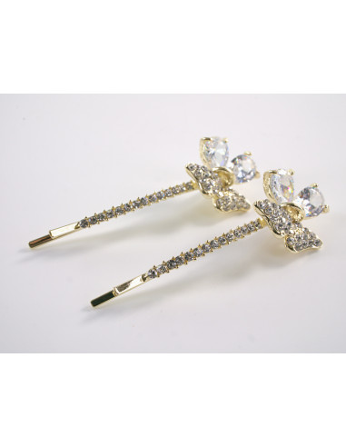 Wsuwka do włosów KWIATKI z kryształkami 2 szt....